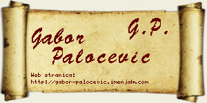 Gabor Paločević vizit kartica